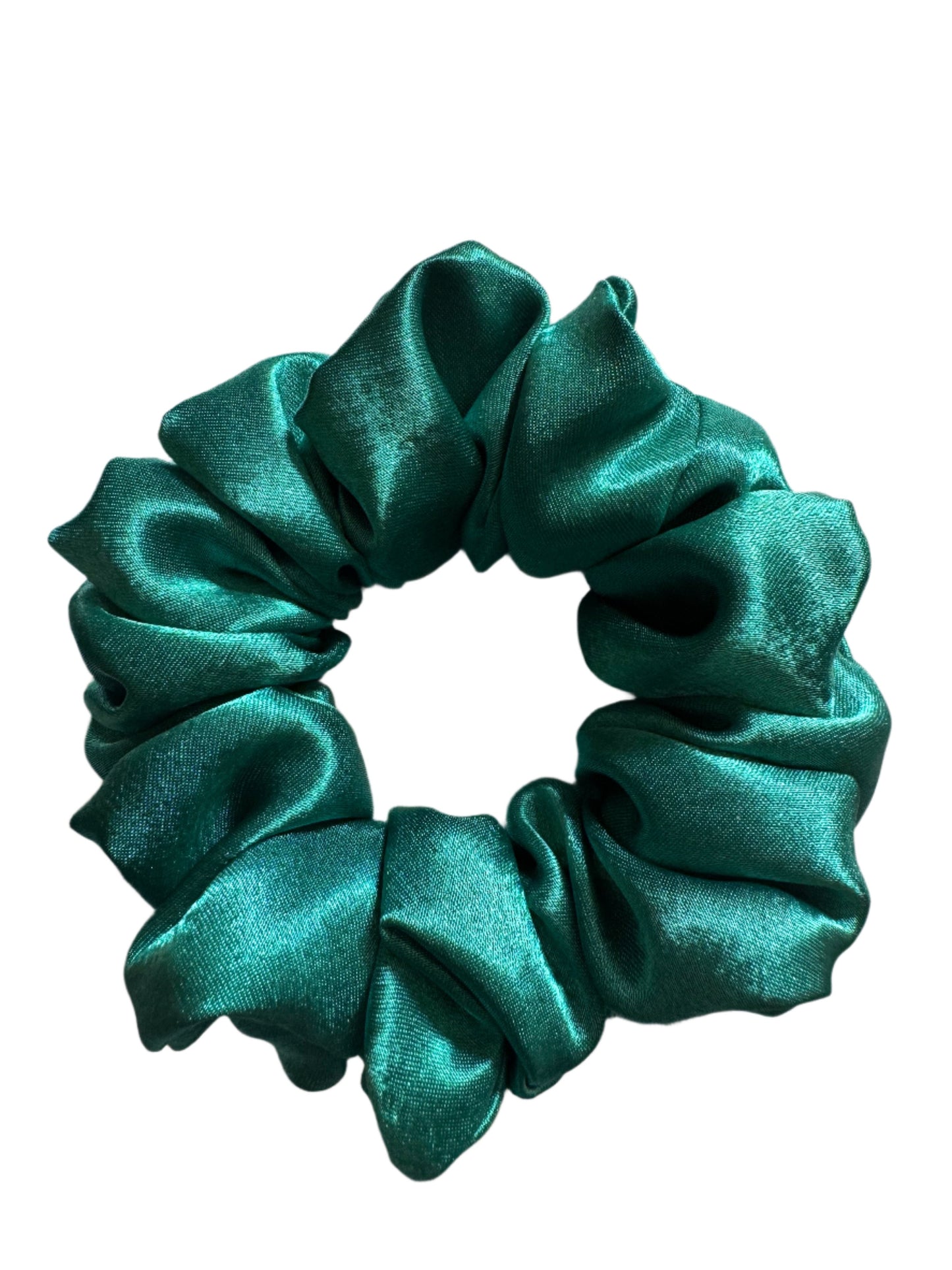 Handmade Teal luxury satin Scrunchie