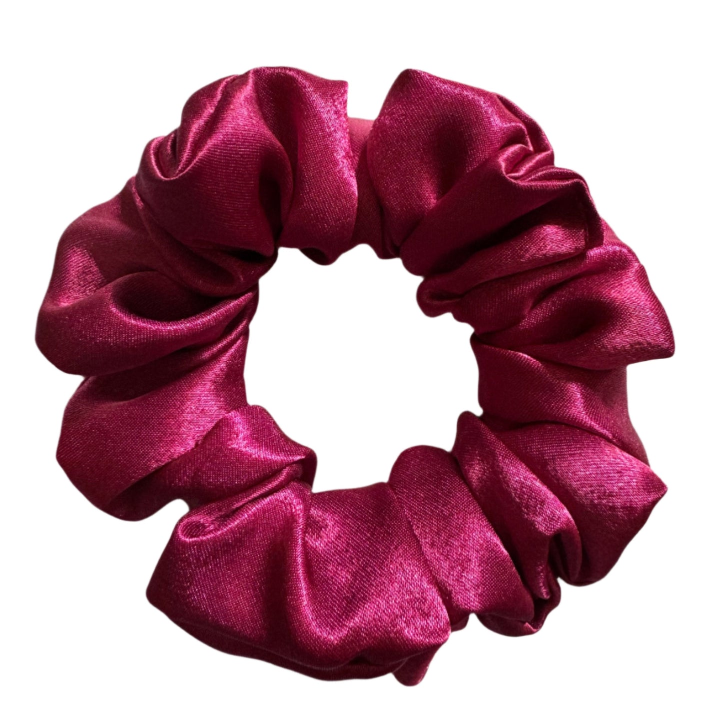 Handmade Magenta luxury satin Scrunchie