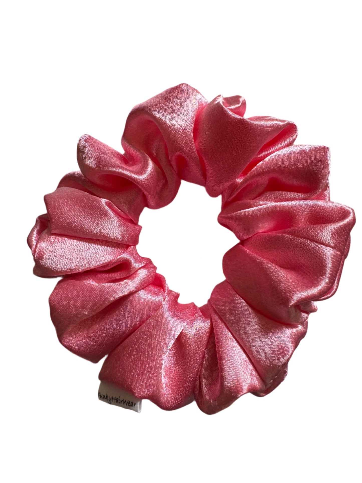 Handmade Pink luxury satin Scrunchie